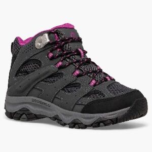 Merrell Moab 3 Waterproof Youth Hiking Boots - Granite / Berry